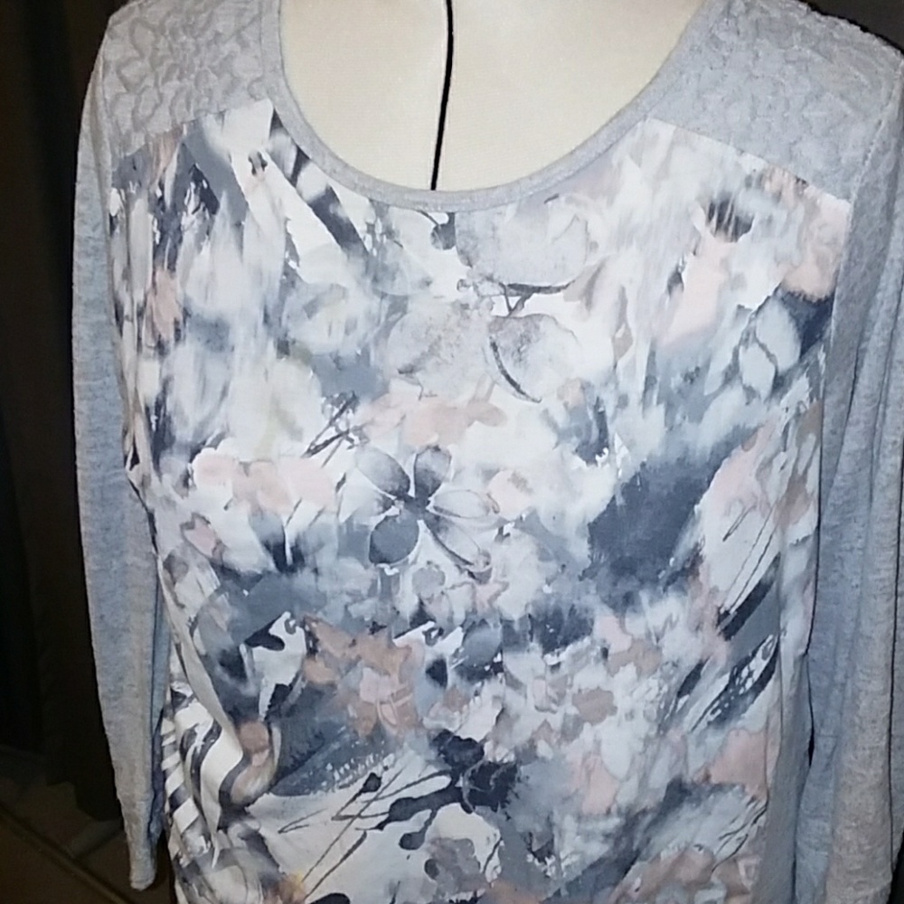 Floral and lace sweater